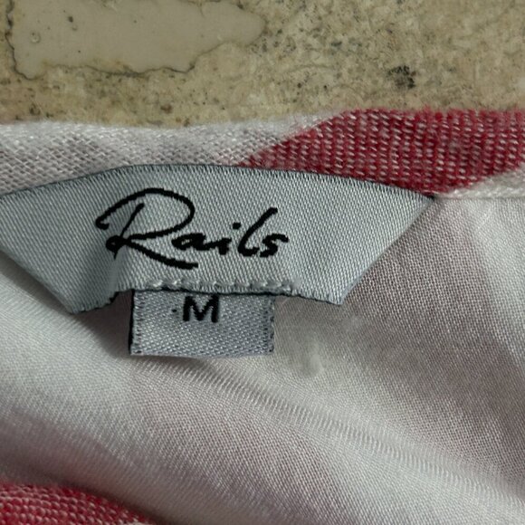 Rails Frida Striped Linen Blend Dress, Carmine Stripe Size Medium - Picture 4 of 9